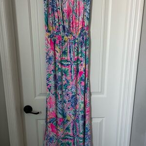 Lilly Pulitzer Floral Pink and Green Dress